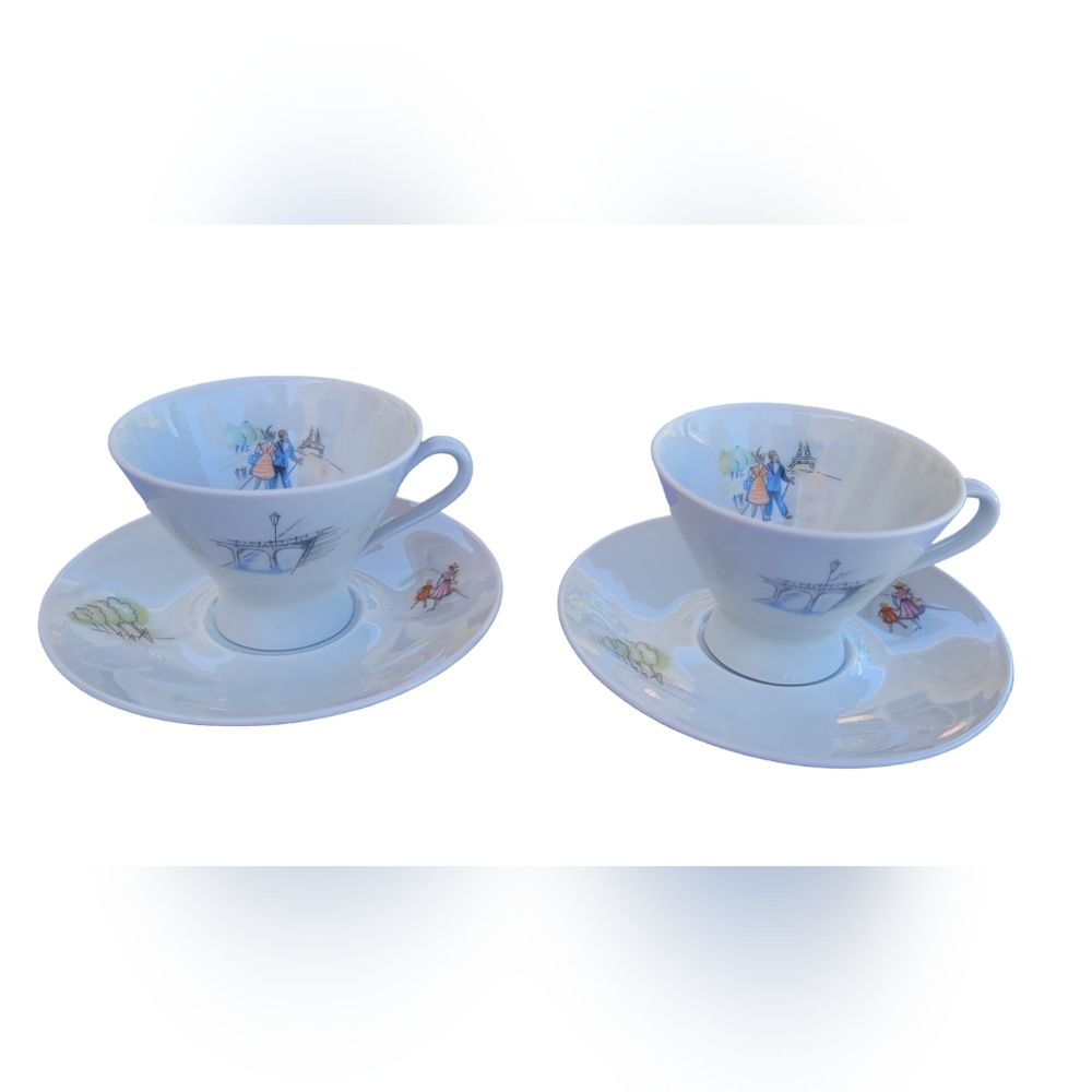 Vtg Mitterteich Bavaria Paris Demitasse Set